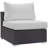 Convene Armless Patio Chair with Cushions-752805574