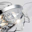 Ventilateur de plafond rétractable 36 "en cristal avec ensemble d'éclairage et télécommande