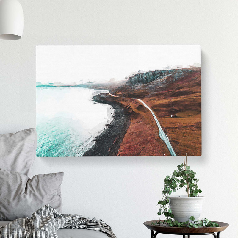 Coast of Isle of Skye in Scotland in Abstract - Wrapped Canvas, 60cm H x 91cm W x 3cm D