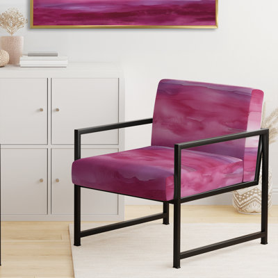Out To Sea - Fauteuil d'appoint rembourré rose nautique et plage