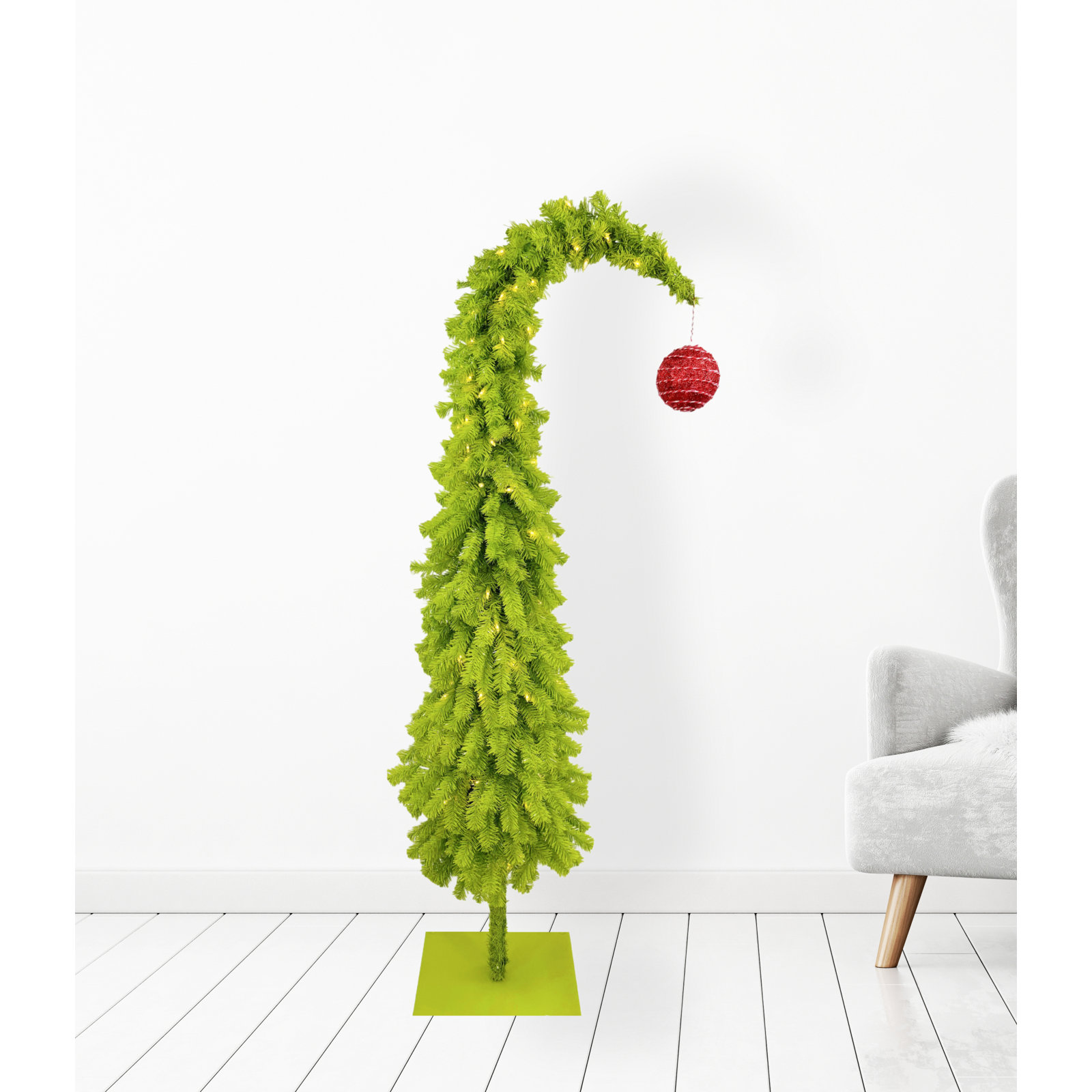 5' Pre-Lit Pine Christmas Tree