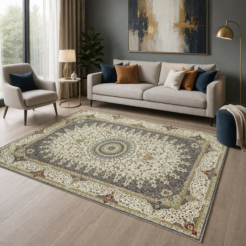 Oriental Machine Tufted Shag Area Rug, Rectangle 120 x 170 cm