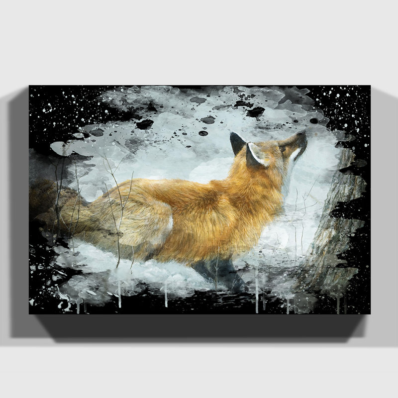 Robert Bateman Fox - Wrapped Canvas Print, 50cm H x 76cm W