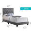 Charmant lit simple gris avec rangement