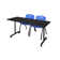 Kobe Mobile T-Base Training Table, 2 M Stack Chairs