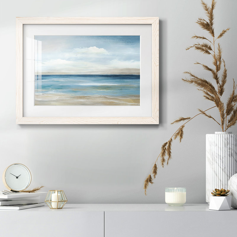 " Serene Coast ", White, 14" H x 20" W x 1.5" D