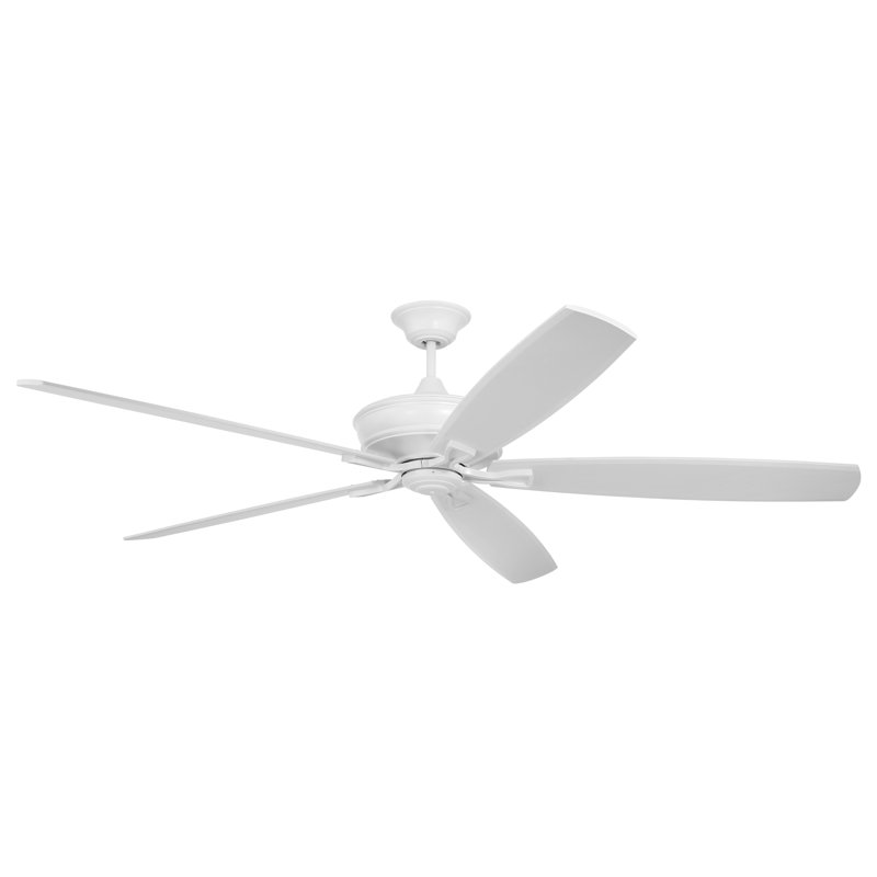 Santori Ceiling Fan with Remote, White, 72"