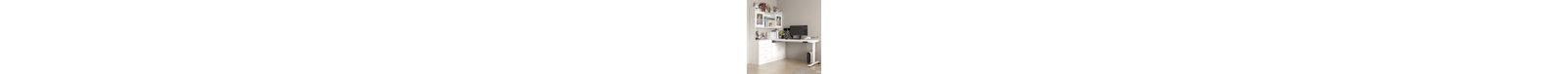 Elevating Computer Desk With 68.5'' W Bookcase