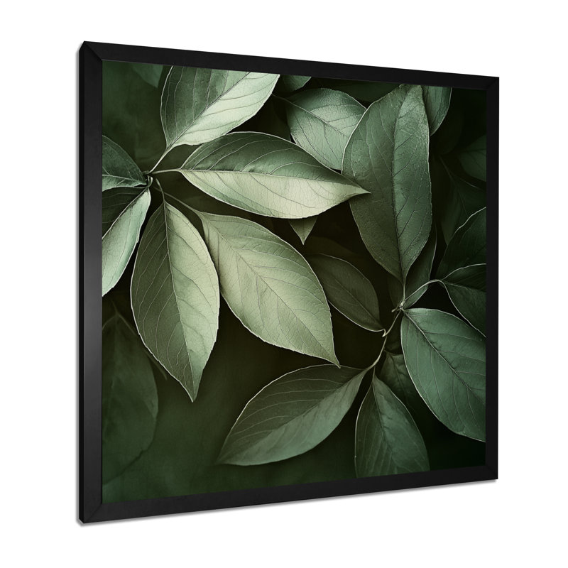 «Forest Leaves Dance Of The Foliage II», art mural grandes feuilles, Reproduction encadrée d'une seule photo