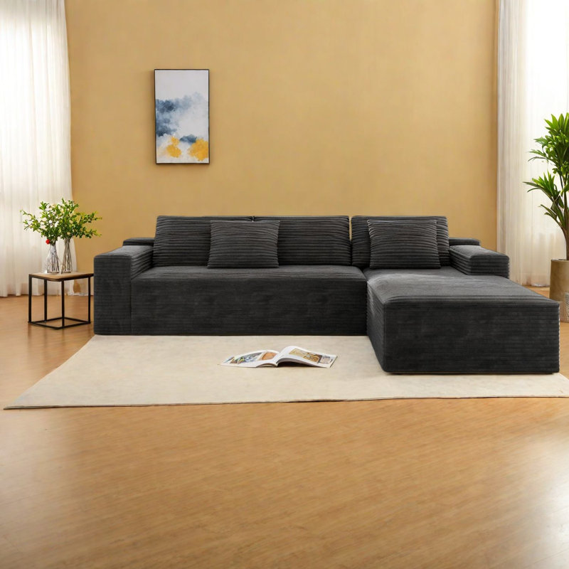 Canapé modulaire en mousse de velours côtelé pour la maison