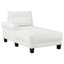 White Upholstered Curved Arm Sectional Sofa