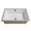 Lavabo de salle de bain encastré en céramique blanc laiteux de 45,7 cm x 35,6 cm avec trop-plein et vasque profonde.