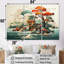 «Vintage Japanese Lake Scenery I - Abstract Landscape», art mural-289114213-289114215