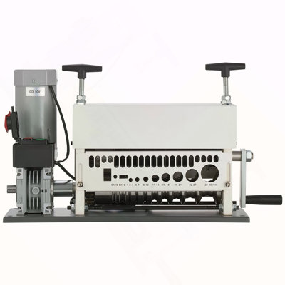 Electric Wire Stripper Machine, 0.06-1.57 in, 11 Channel Automatic Copper Cable Stripper, 370W Wire Stripper Tool with Manual Hand Crank Mode, Emergency Stop Button, for Scrap Copper Recycling