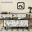 47.24" Black Solid Wood Rectangular Coffee Table