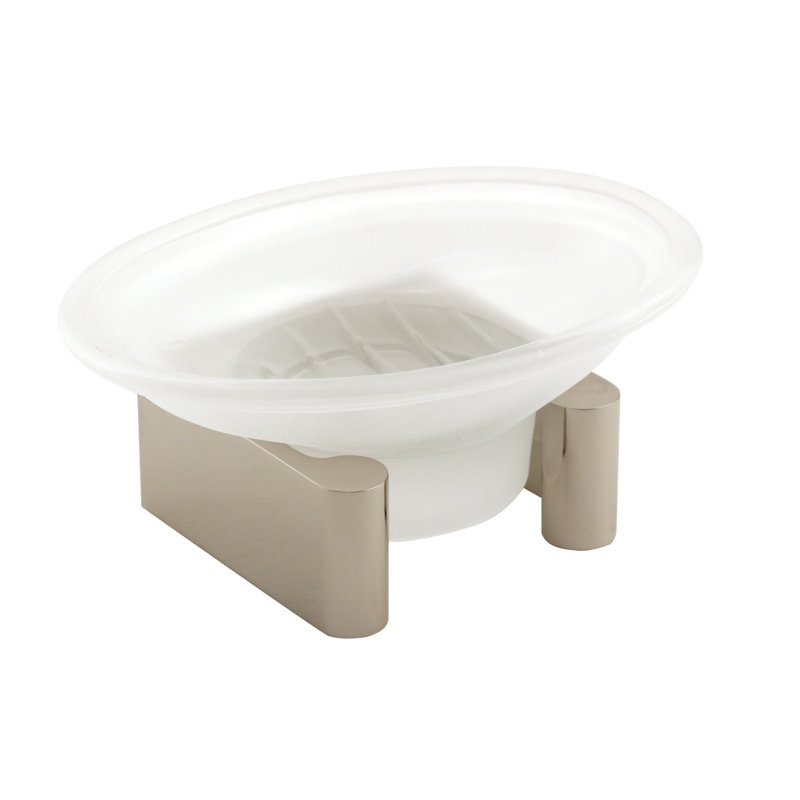 Luna Soap Dish, Polished Nickel