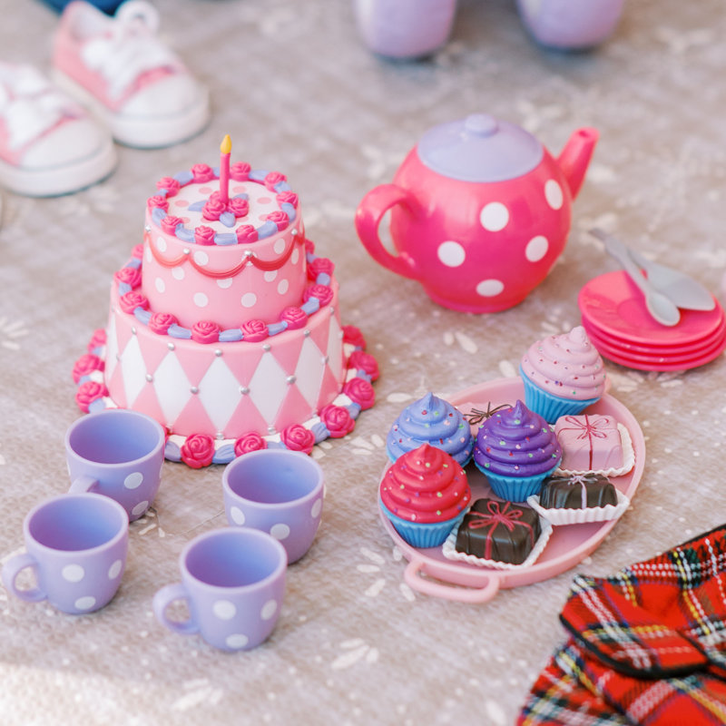 Ensemble d'accessoires de poupée pour gâteau et thé 21 pièces Sophia