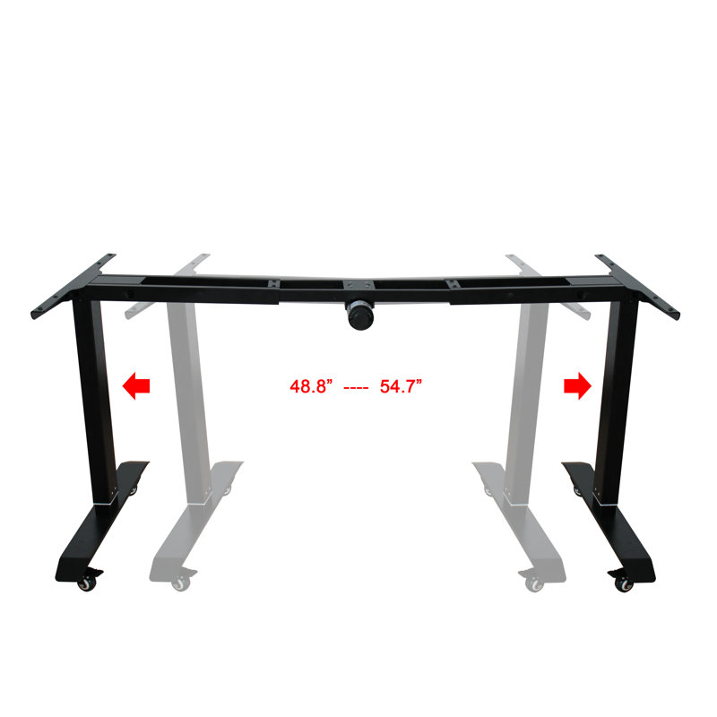 Tena Adjustable Height Steel Standing Desk, Black