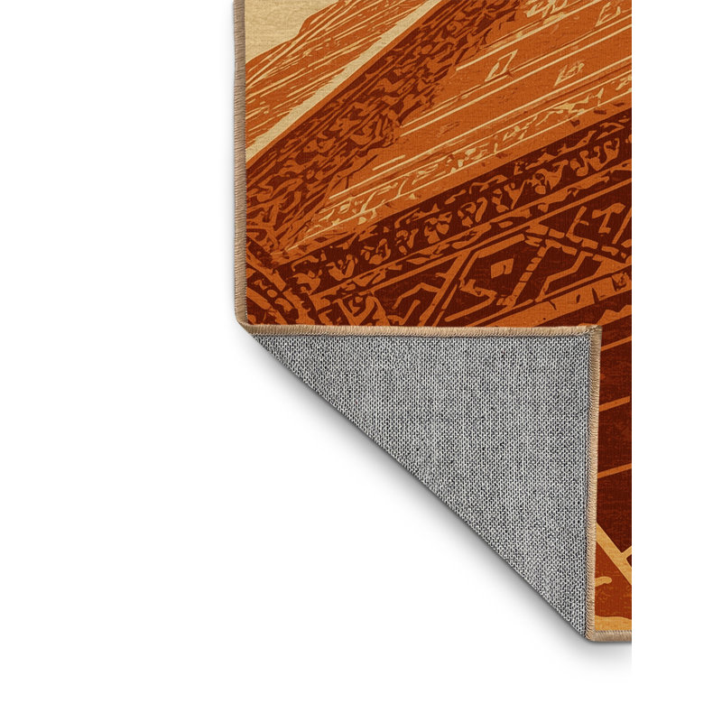 Tapis oriental Bergland Classic lavable à la machine en brun - Reliure brun clair, 2 x 3