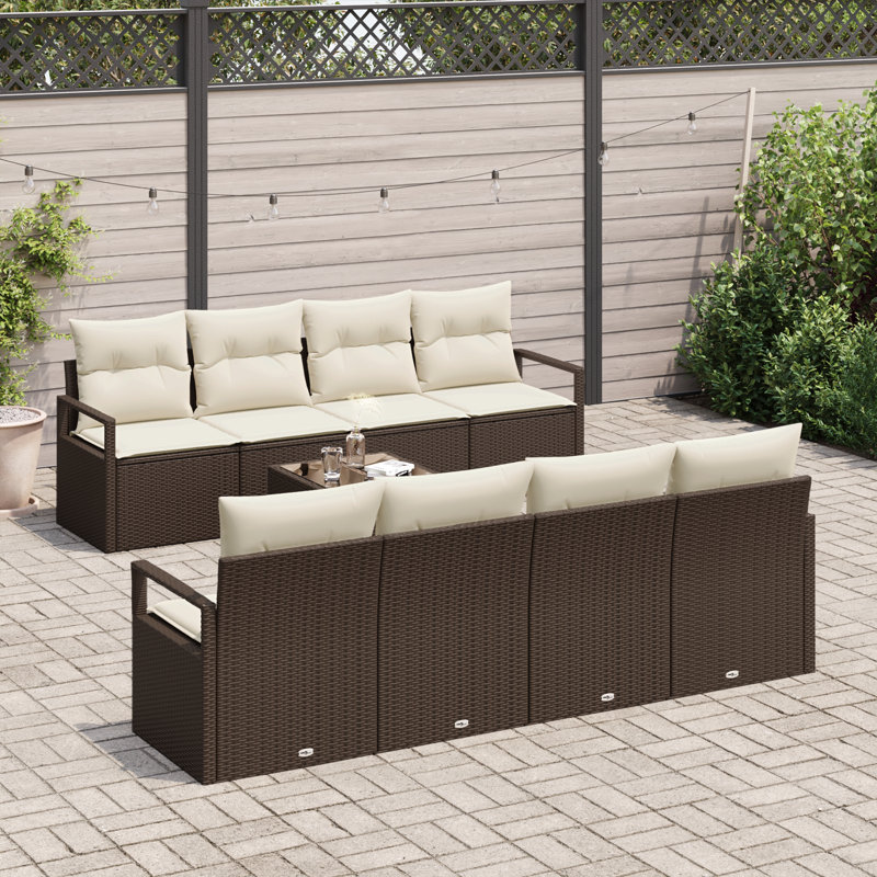 230cm Wide Patio Sofa with Cushions