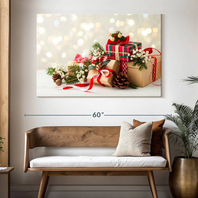 Cadeaux de Noël, H 34 po x l 51 po