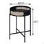 Table de bout noire avec plateau