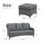 72.6" Wide 3 Person Patio Wicker Sofa With Cushions & Ottoman