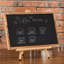 Free Standing Burnt Wood 25.4 cm x 50.8 cm Chalkboard