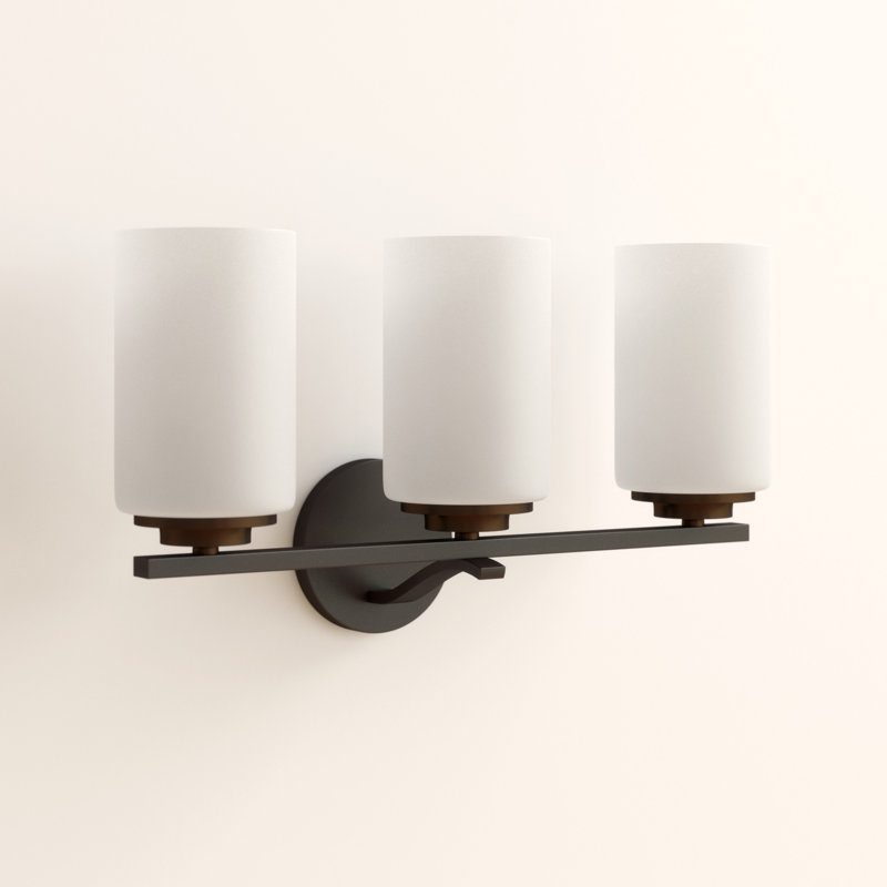 Éclairage pour meuble-lavabo 3 lumières Mcgann, Bronze huilé