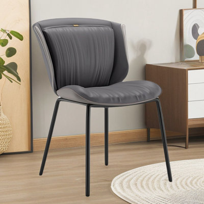 33.07"" Dark grey Solid Back Upholstered Arm Chair(Set of 2) -  Corrigan StudioÂ®, B285873EF71F480CB411637213674A91