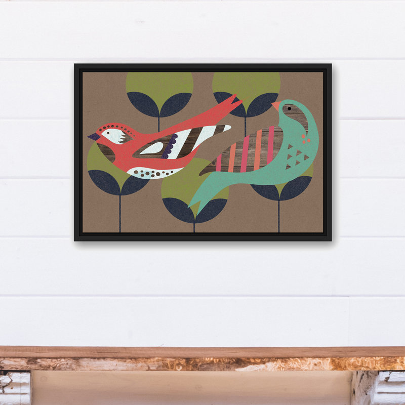 « oiseau jardin party », art encadré