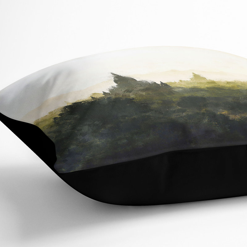 Old Bagan in Myanmar Cushion with Filling, 40cm H x 40cm W x 15cm D, Black