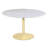 Chilmark Round Marble Top Metal Base Dining Table-1532627338