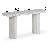 Darcy White Concrete Indoor / Outdoor Console Table-615591431
