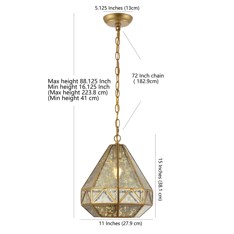 Luminaire suspendu géométrique simple à 1 lumière