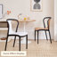 Chaise en plastique orange à dossier solide (ensemble de 2)-376395817