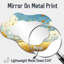 Blue Windy Prairie Leaves - Leaves Asymmetrical Wall Mirror, Traditional Vanity Mirror, Printed on Metal-1671153773