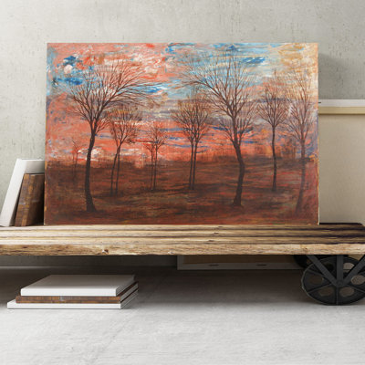Trees by Egon Schiele - Wrapped Canvas