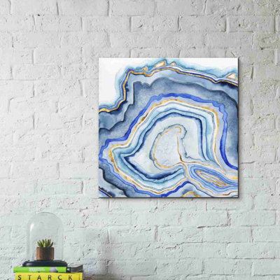 " Cobalt Agate I " by Grace Popp Painting Print