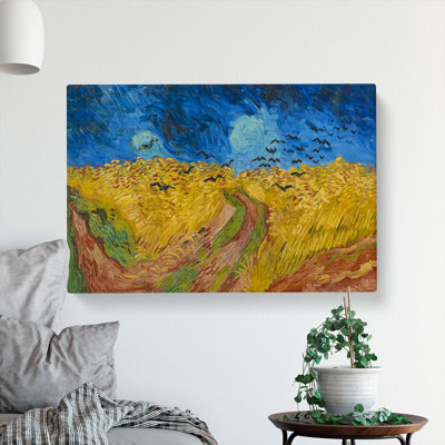 Wheatfield With Crows by Vincent Van Gogh - Wrapped Canvas Painting