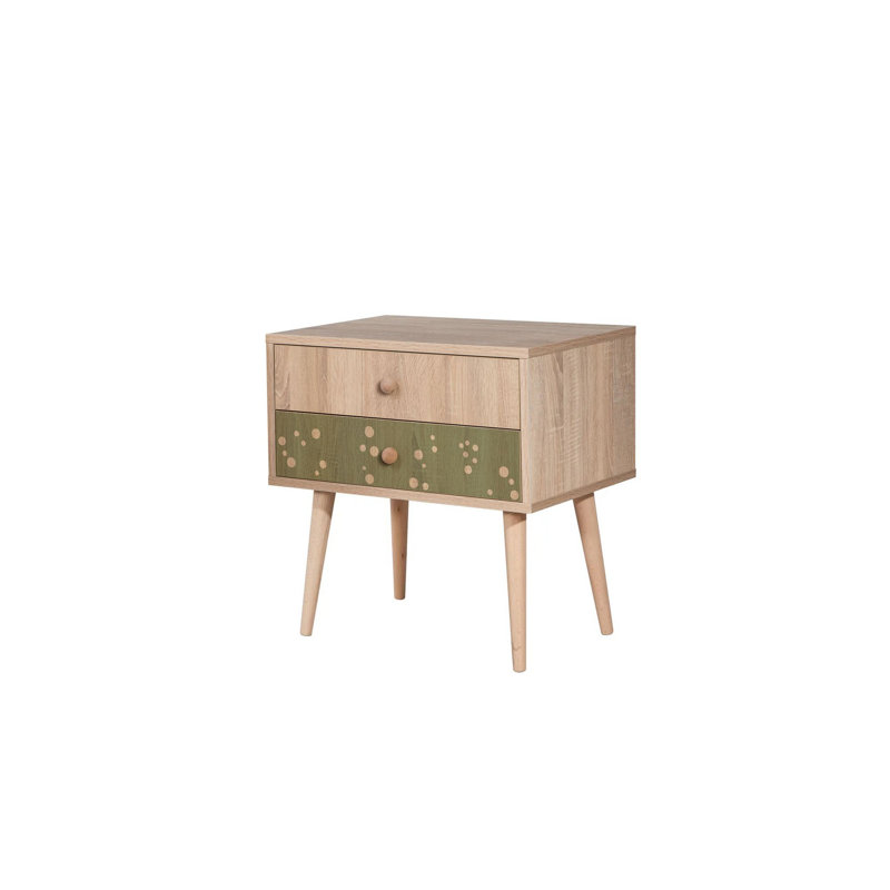 Vella 60cm W Manufactured Wood Bedside Table