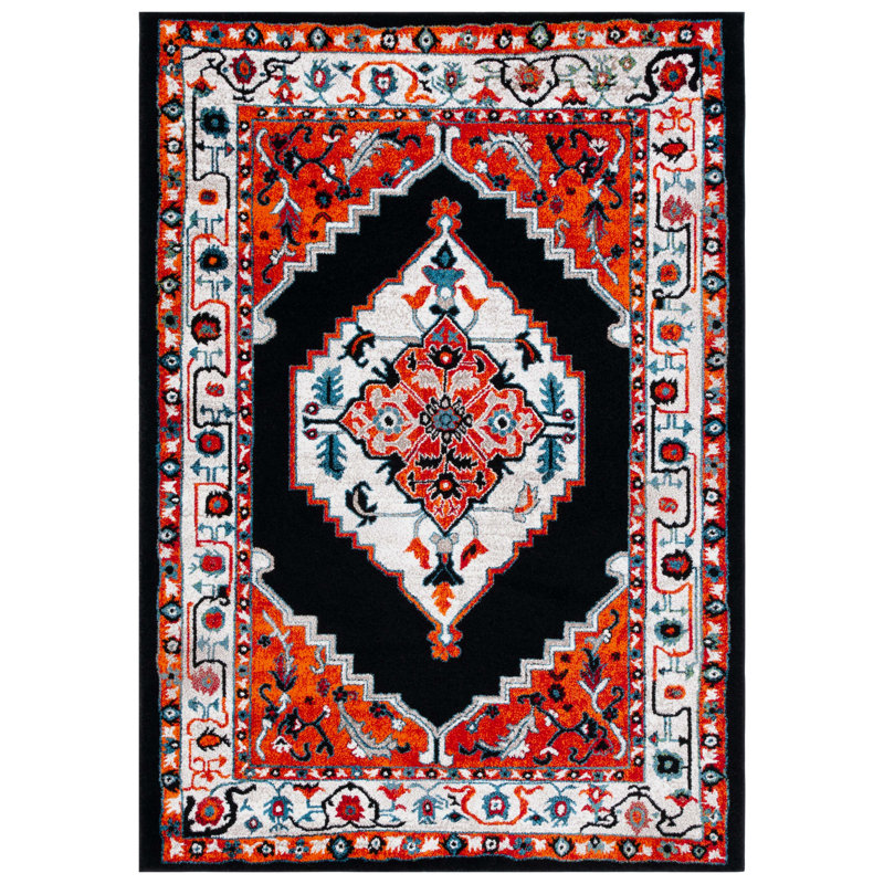 Vintage Hamadan Performance Oriental Rug, Round 6'7"
