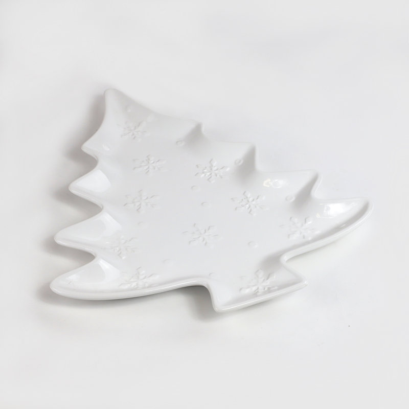 Winterfest Tree Platter, White