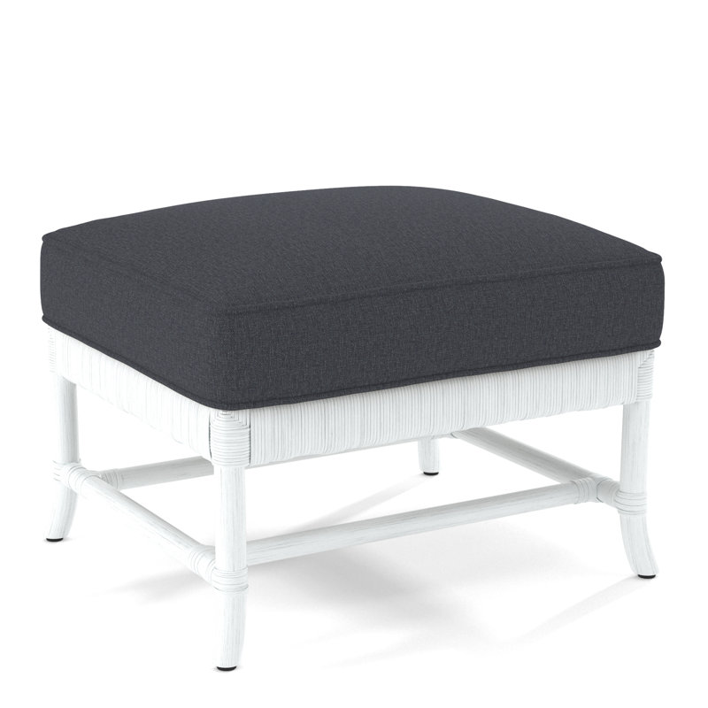 Lafayette Ottoman, Frost White, White Performance Fabric; 0851-94