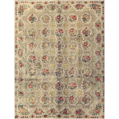 Hand Knotted Floral Area Rug