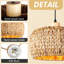 Boho Luminaire suspendu en îlot de cuisine en rotin de Bohème tissé à la main 11,8 po