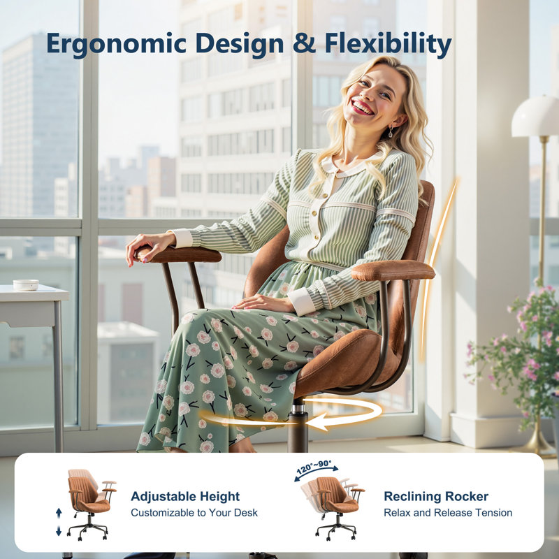 Kalysia Task Chair, Brown