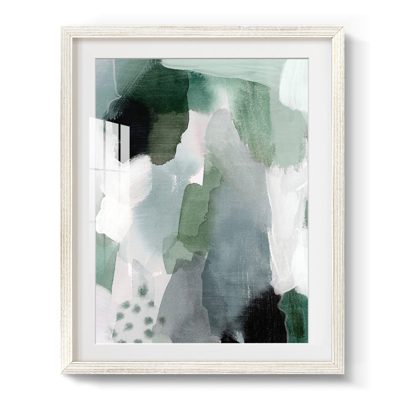 Turquoise Waters I - impression encadrée, H 28,5 po x l 20,5 po, Blanc