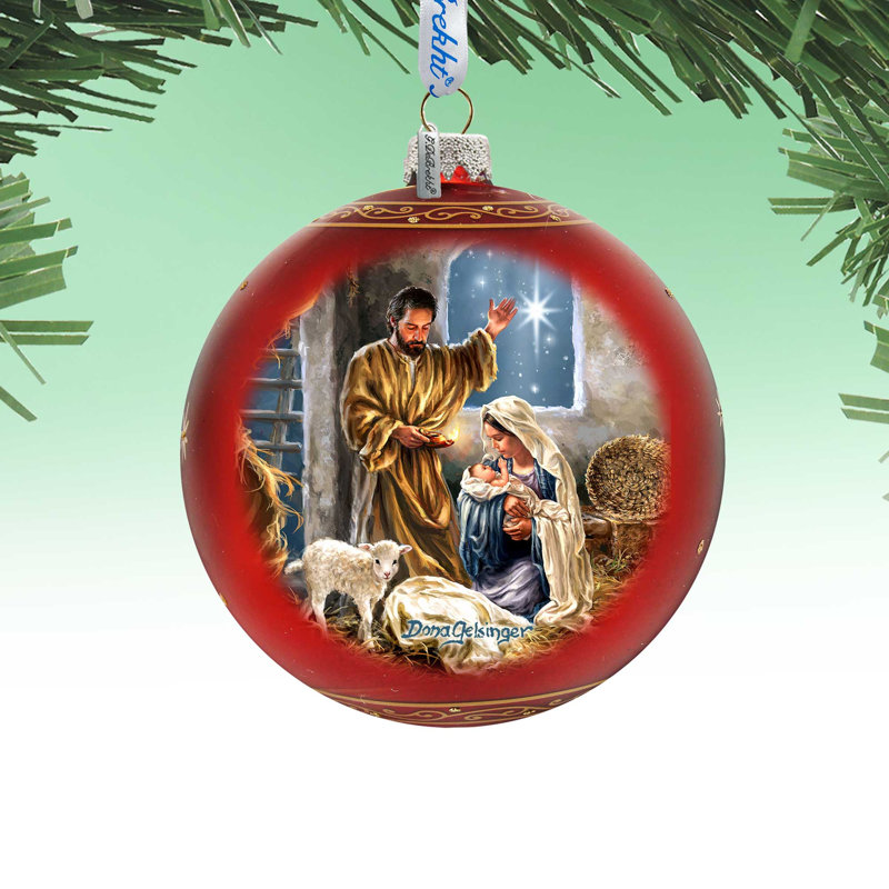 5.5'' Glass Holiday Shaped Ornament