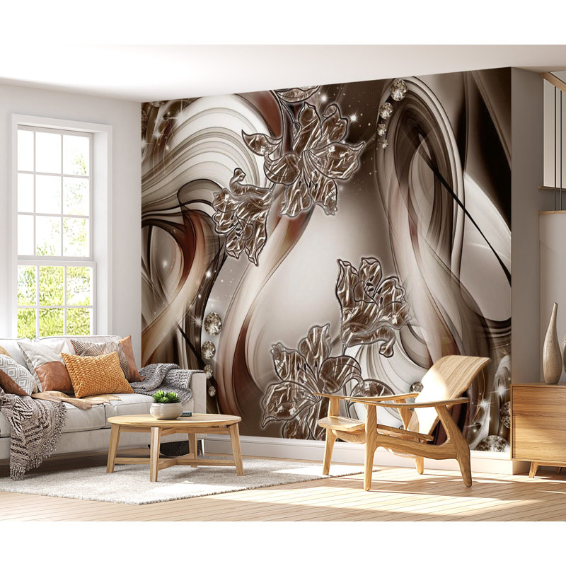 Murale Peel & Stick Glam - Danse d'automne, L 82 po x l 115 po